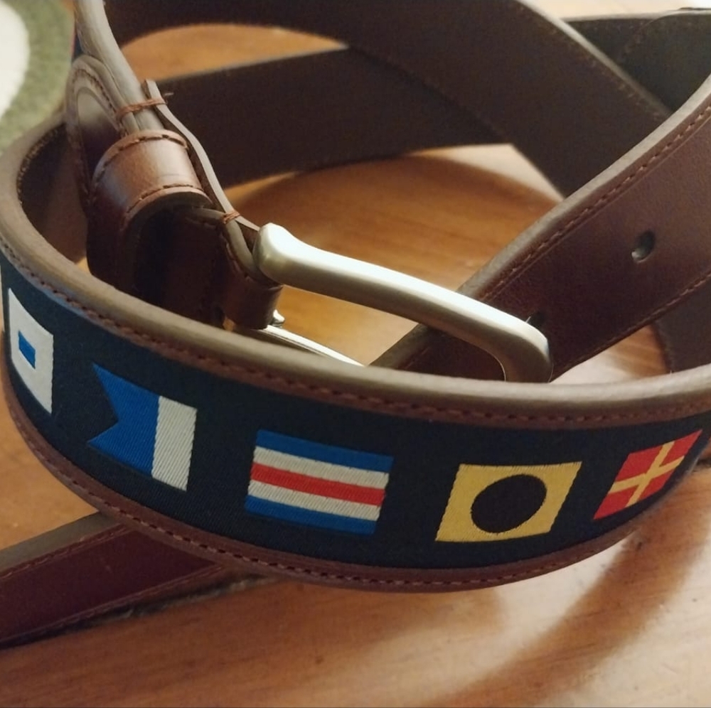 Jos a bank flag belt size 34